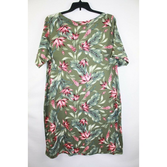 Karen Scott Sports Plus Women's Sports Dress Size 0X Green Floral - Picture 4 of 4